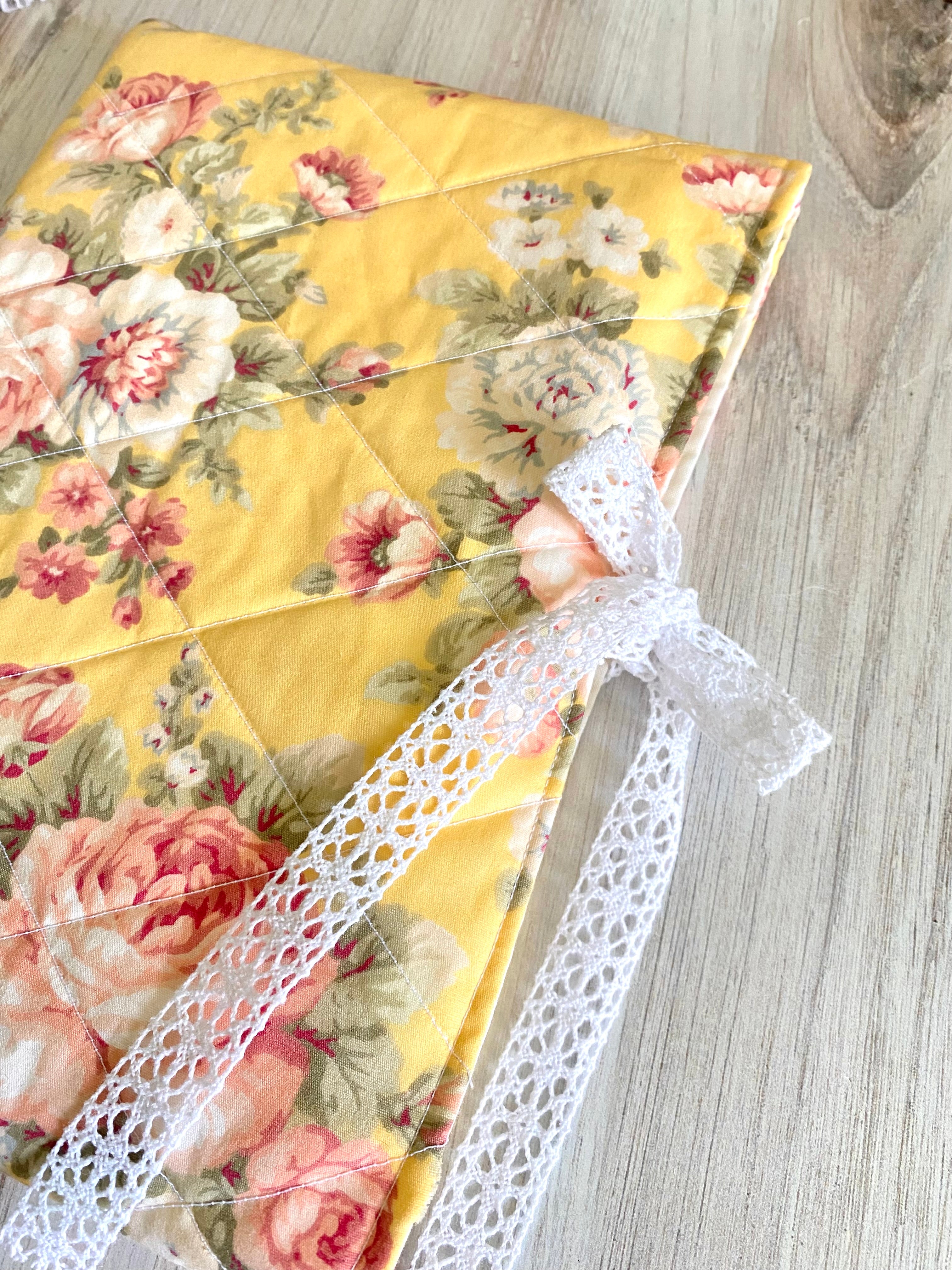 Vintage Yellow Floral Book Sleeve (Old Version)