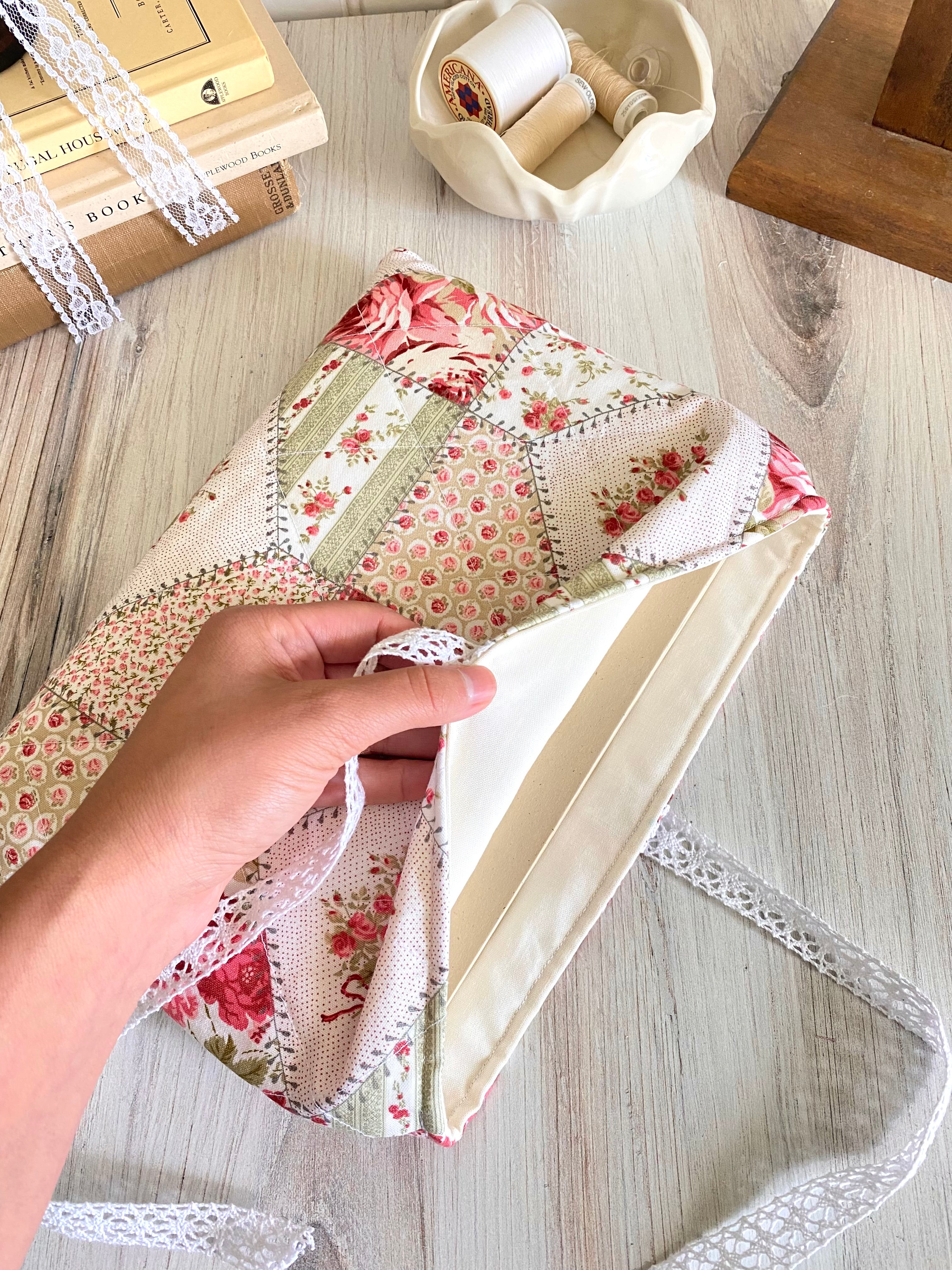 Cottagecore Floral Patchwork Book Sleeve (Old Version)