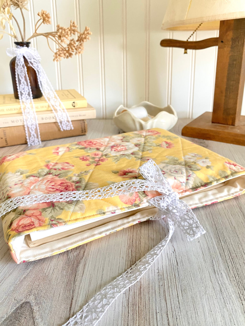 Vintage Yellow Floral Book Sleeve (Old Version)
