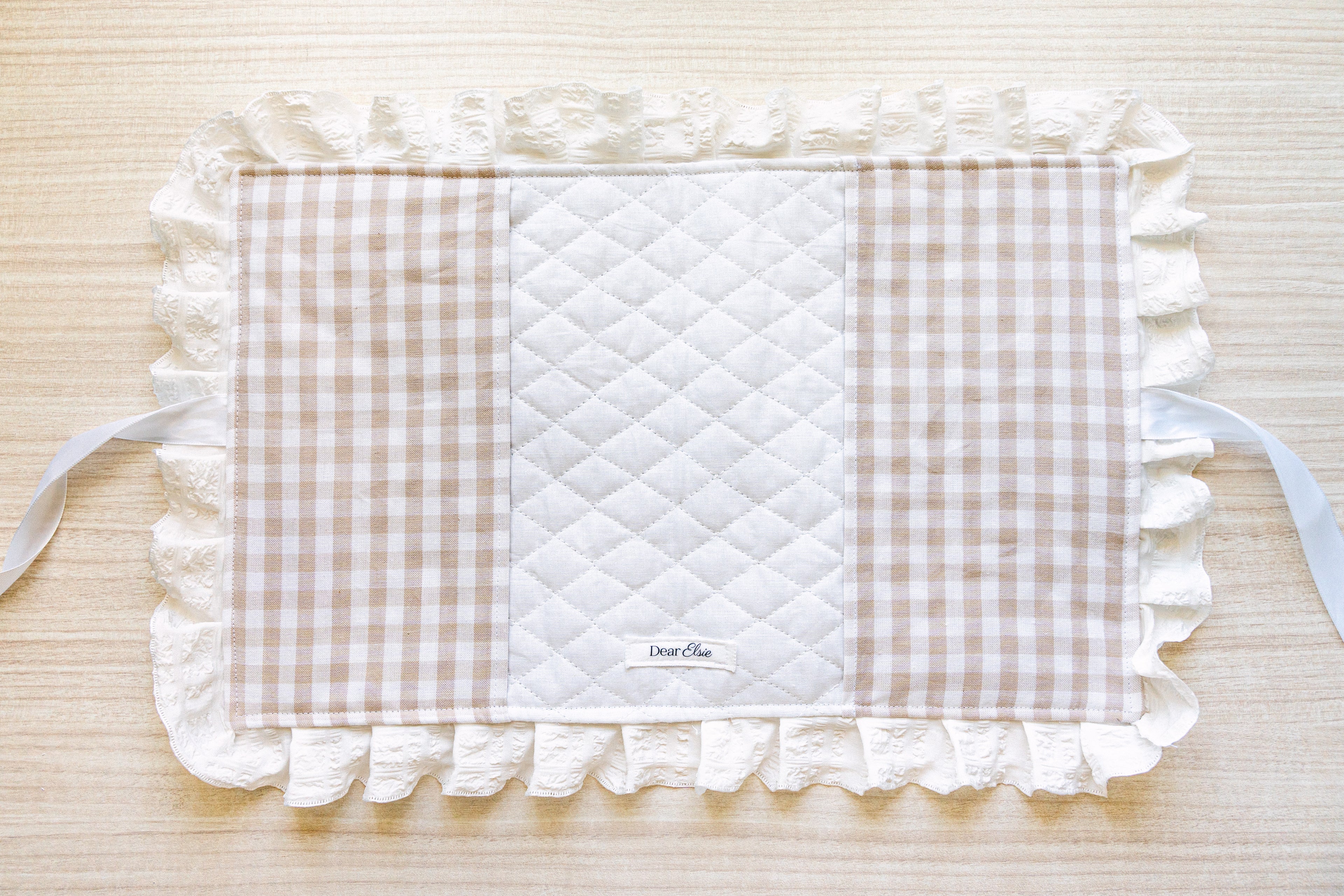 Beige Gingham Custom Bible Cover