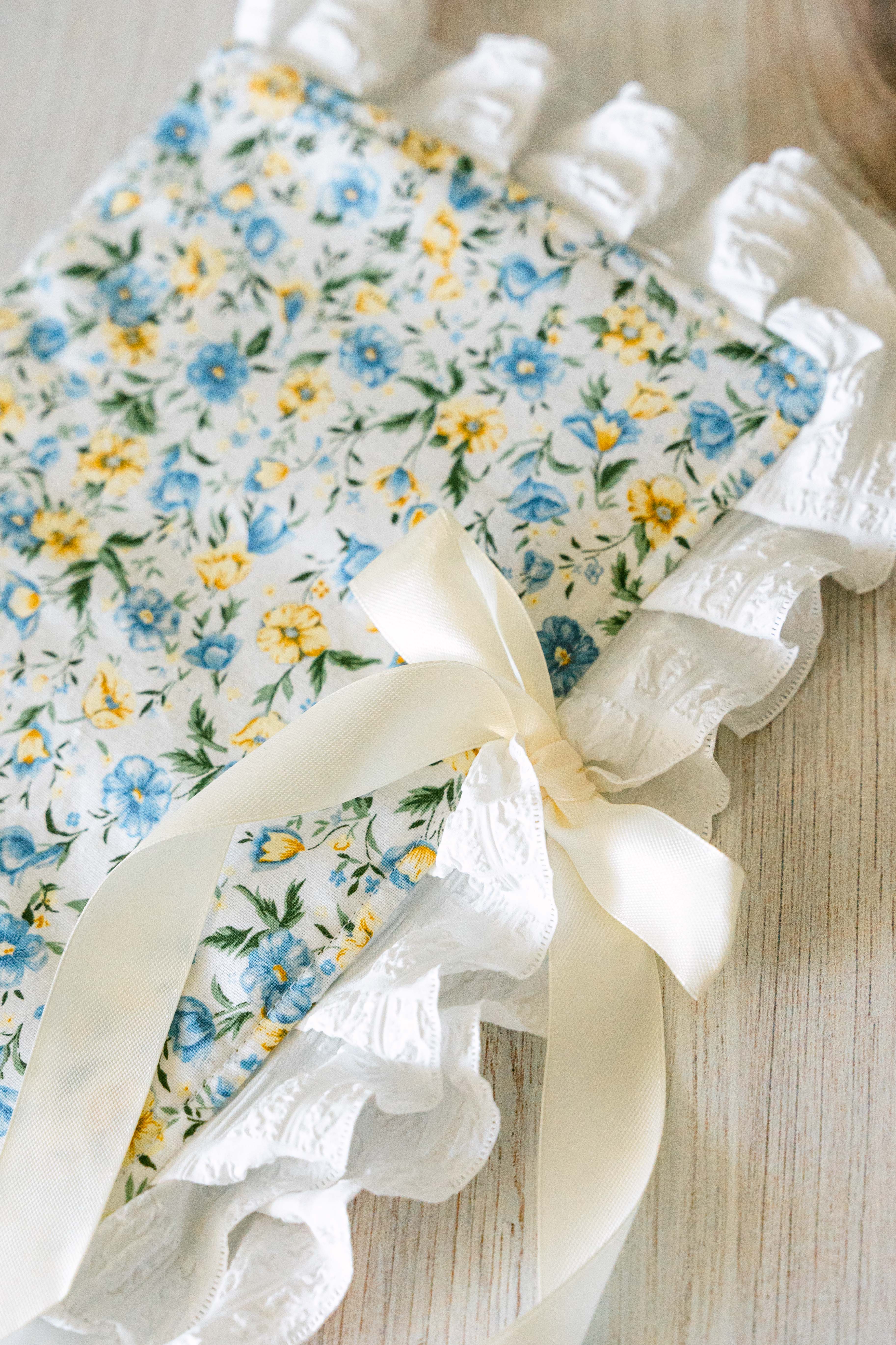 Blue & Yellow Floral Custom Bible Cover
