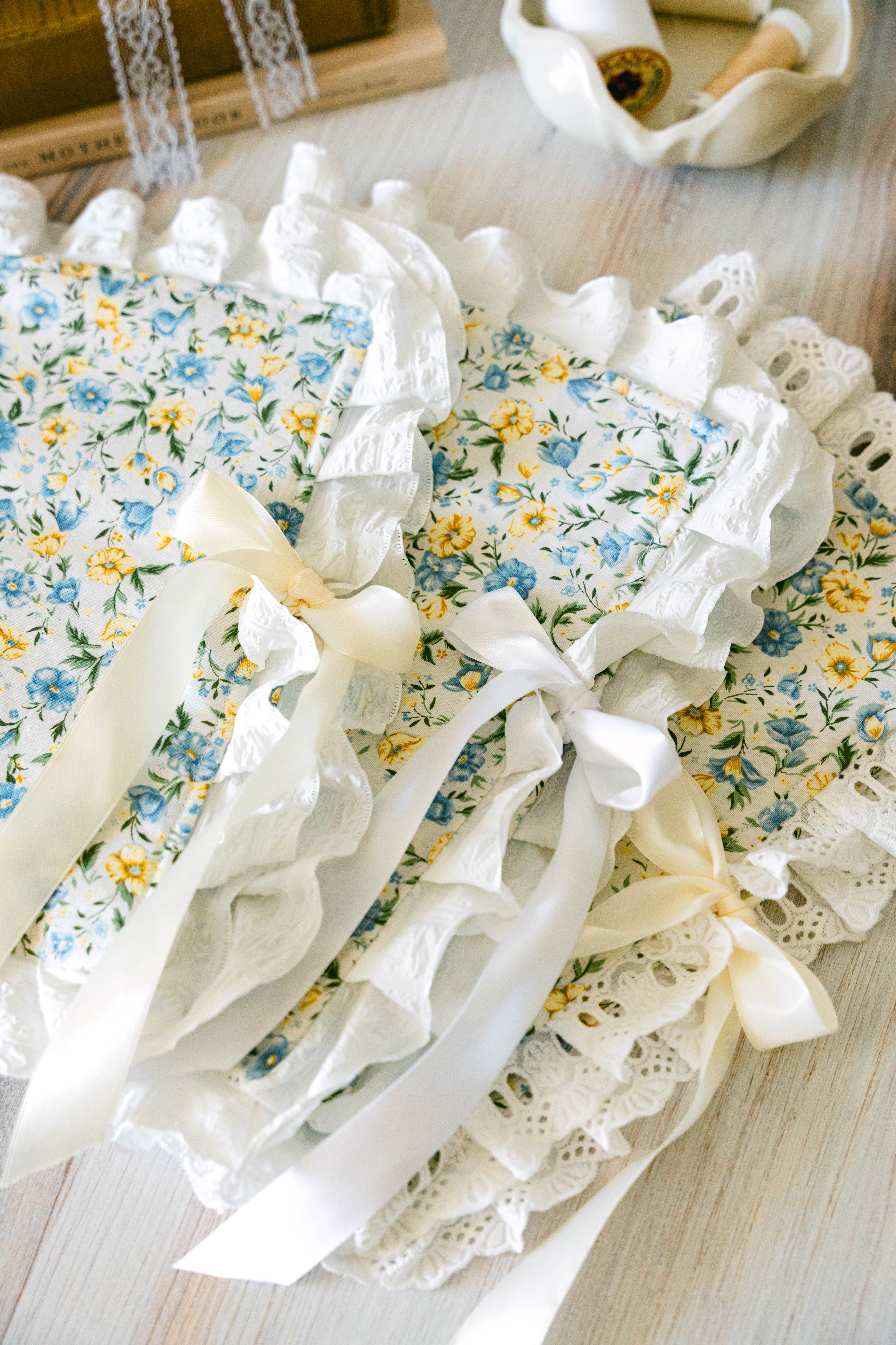 Blue & Yellow Floral Custom Bible Cover