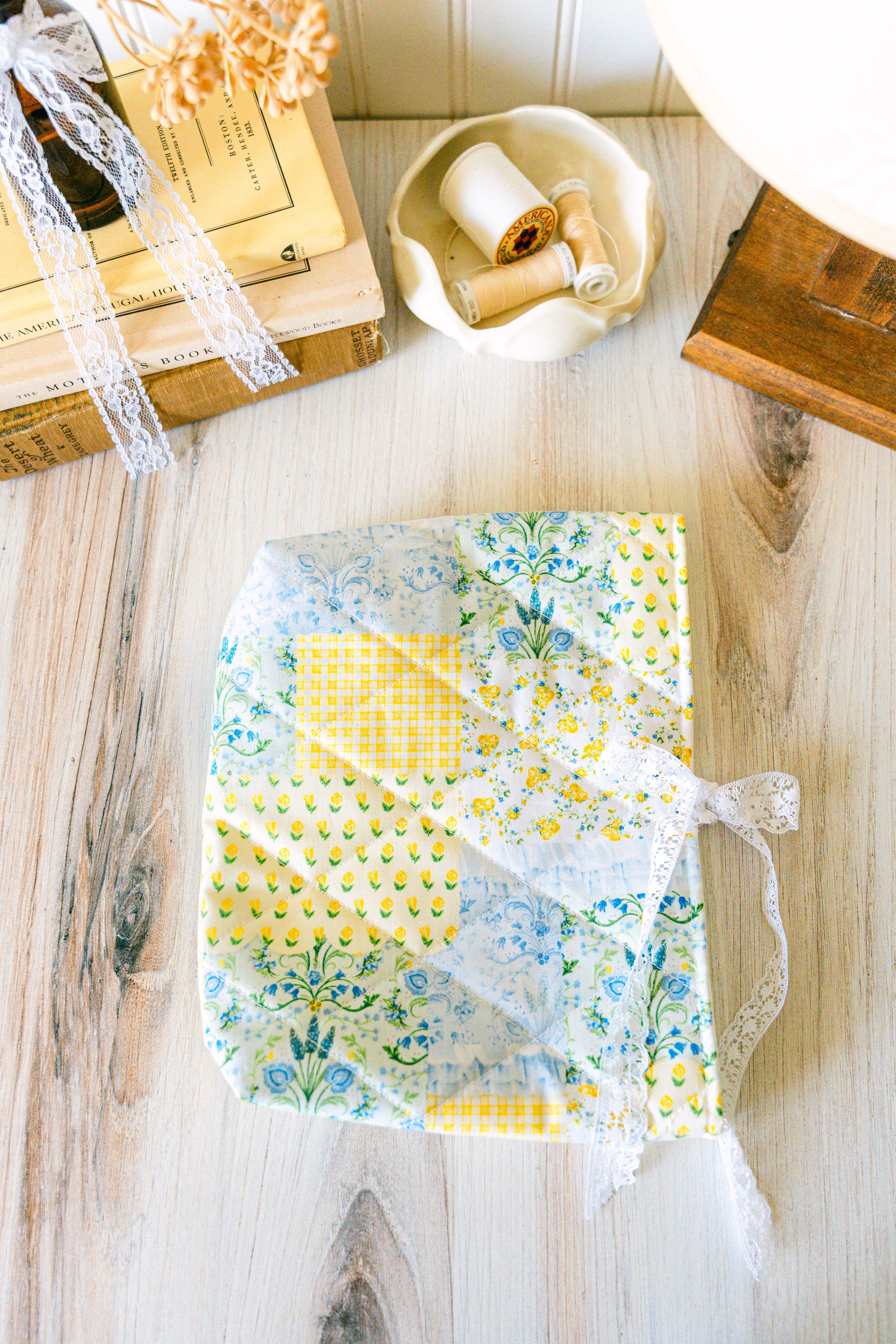 Blue & Yellow Patchwork Bible Sleeve