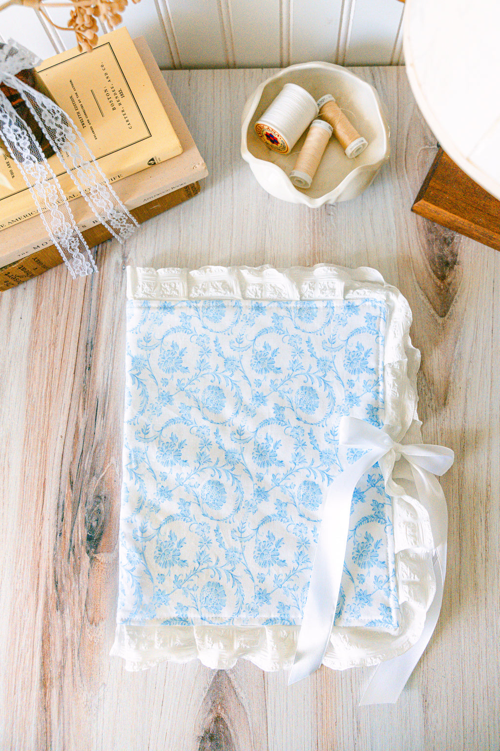 Fancy Blue Custom Bible Cover
