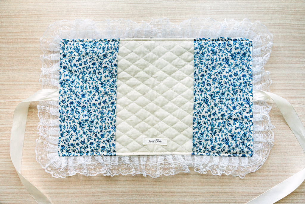 Blue Floral Custom Bible Cover