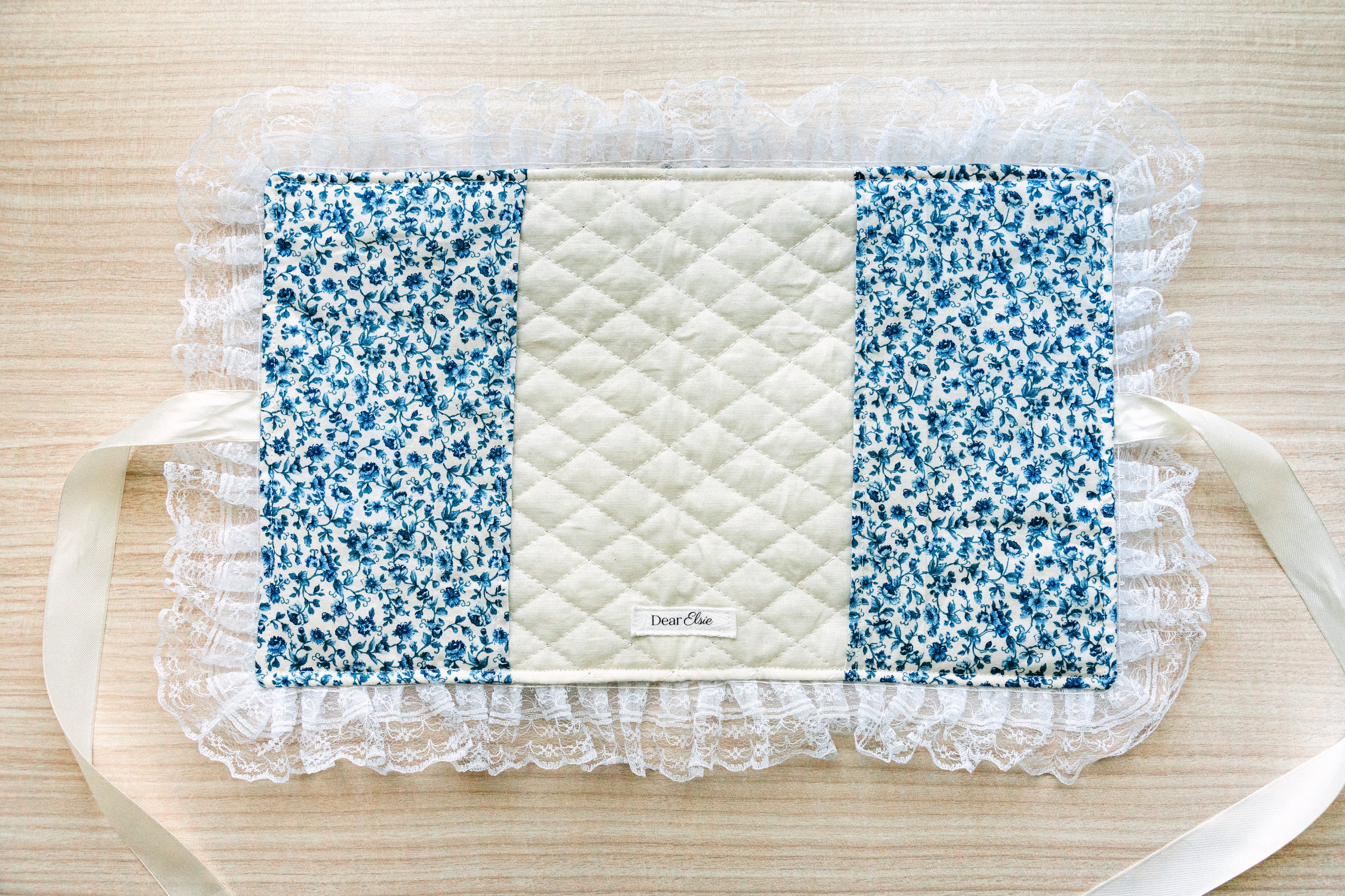 Blue Floral Custom Bible Cover
