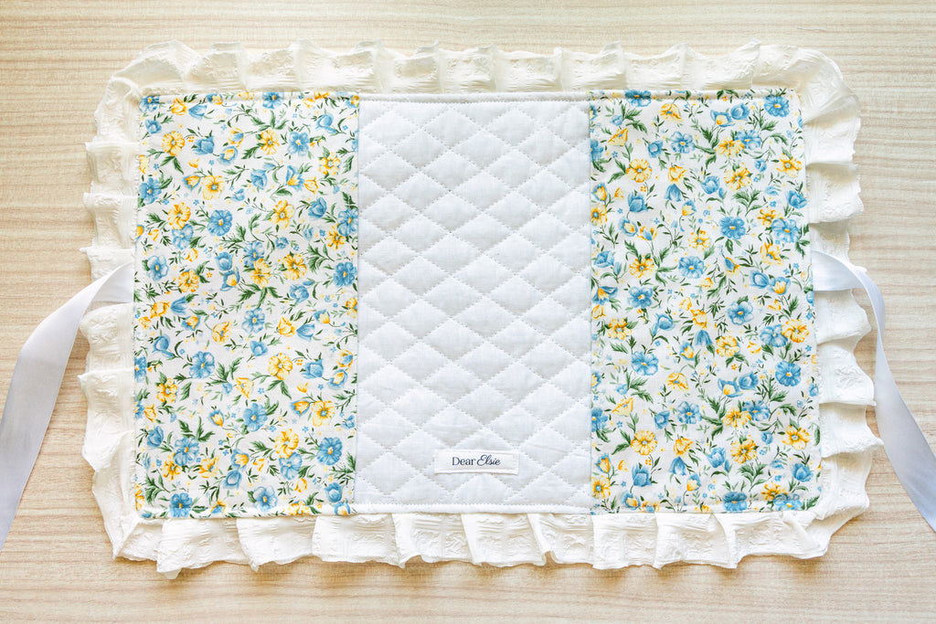 Blue & Yellow Floral Custom Bible Cover
