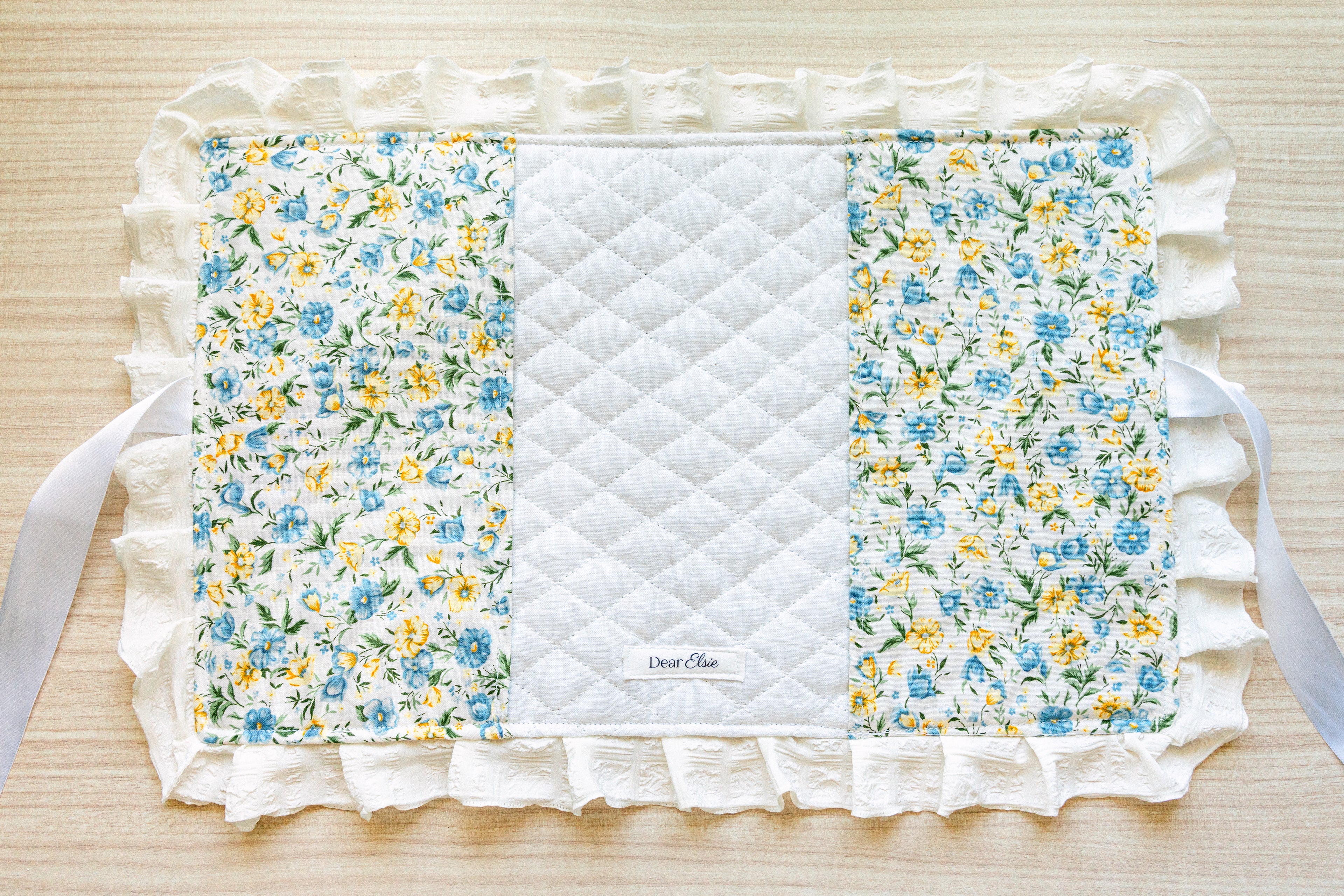 Blue & Yellow Floral Custom Bible Cover