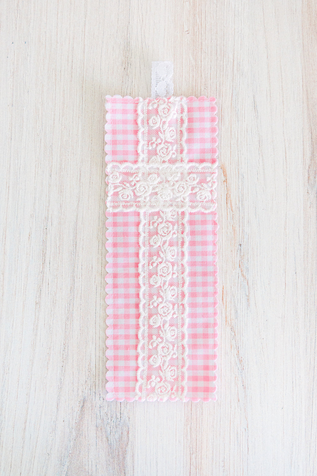 Pink Gingham Bookmark