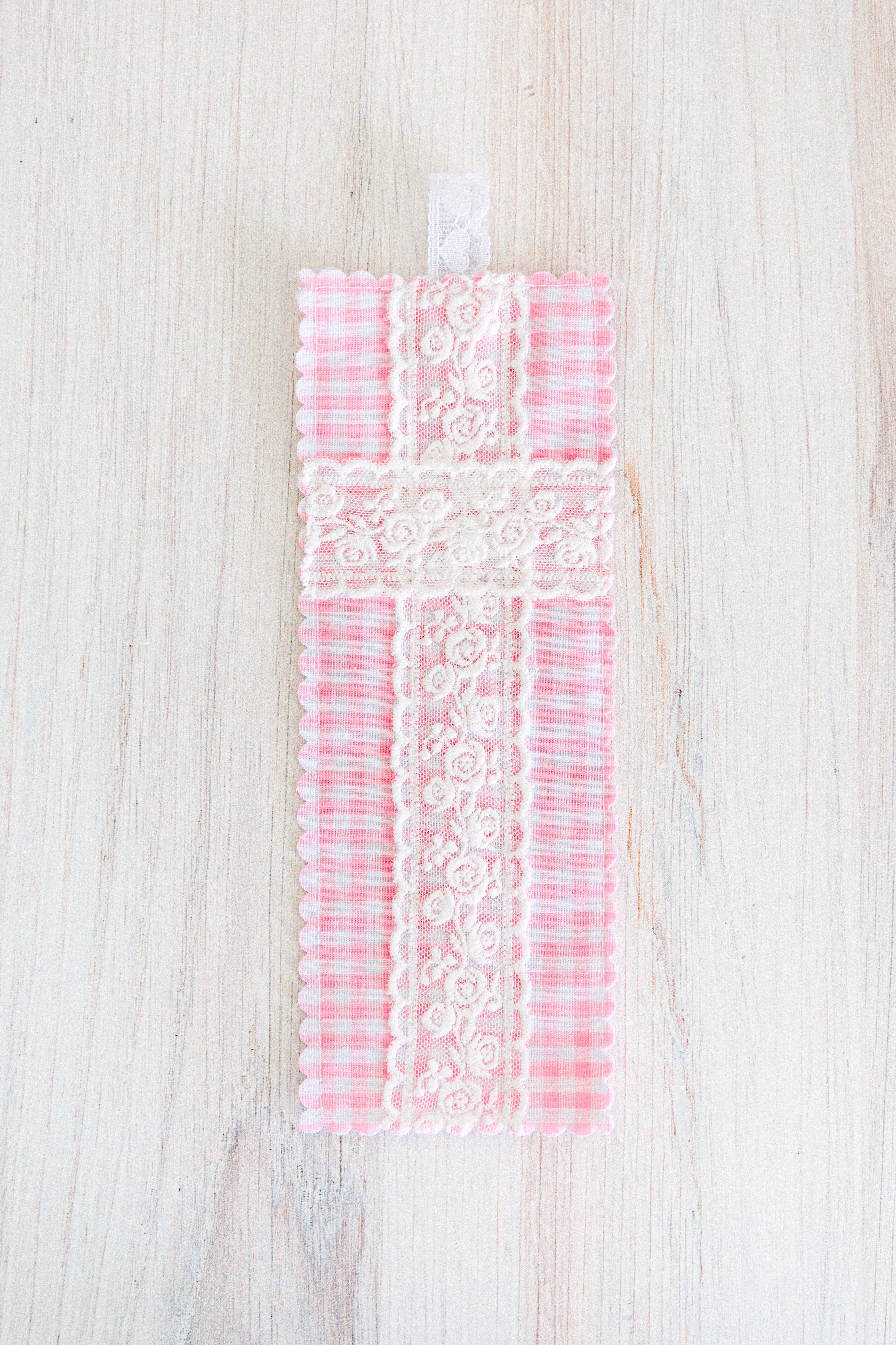 Pink Gingham Bookmark