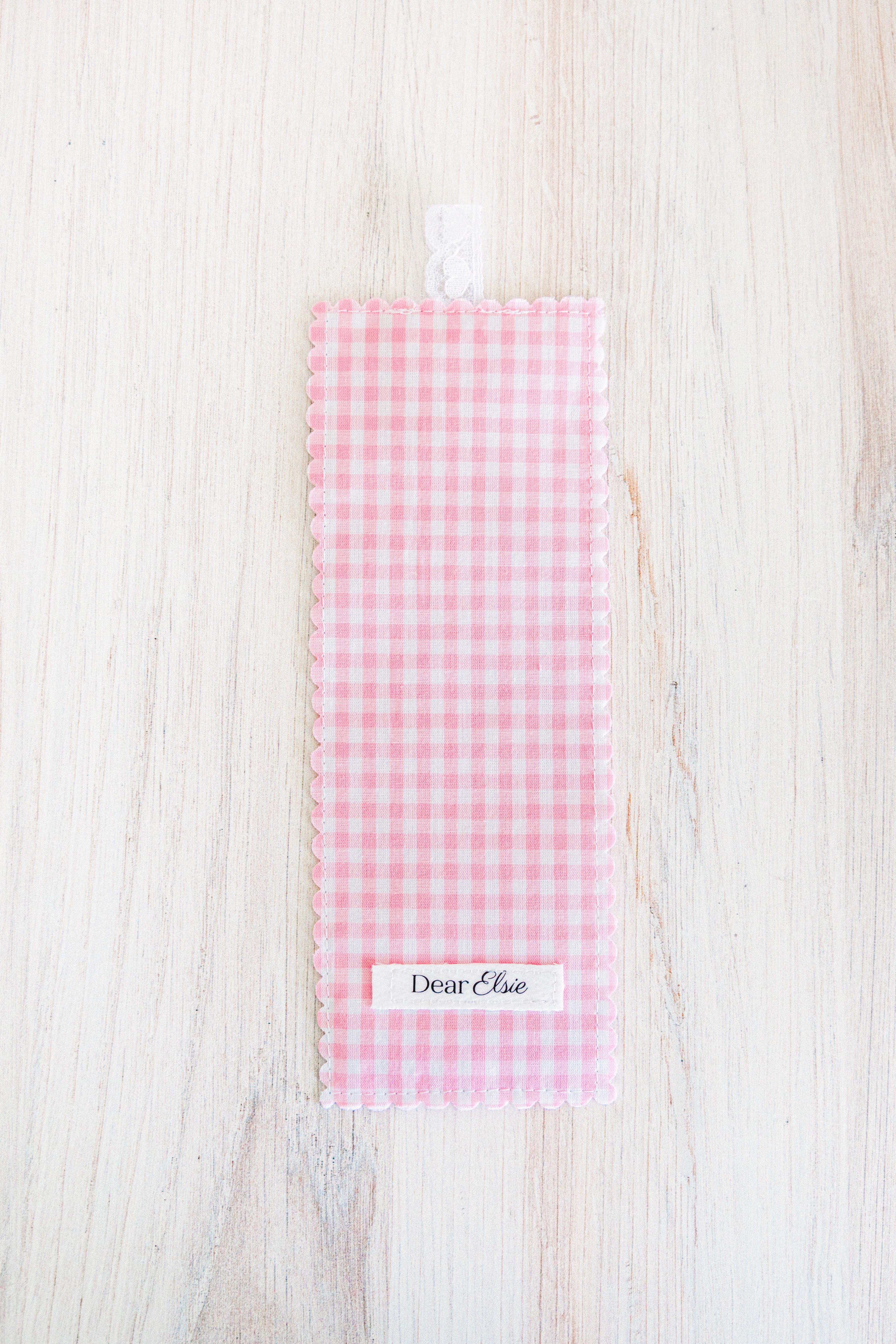 Pink Gingham Bookmark