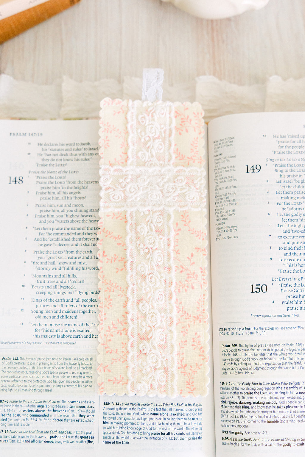 Pink & Cream Bookmark