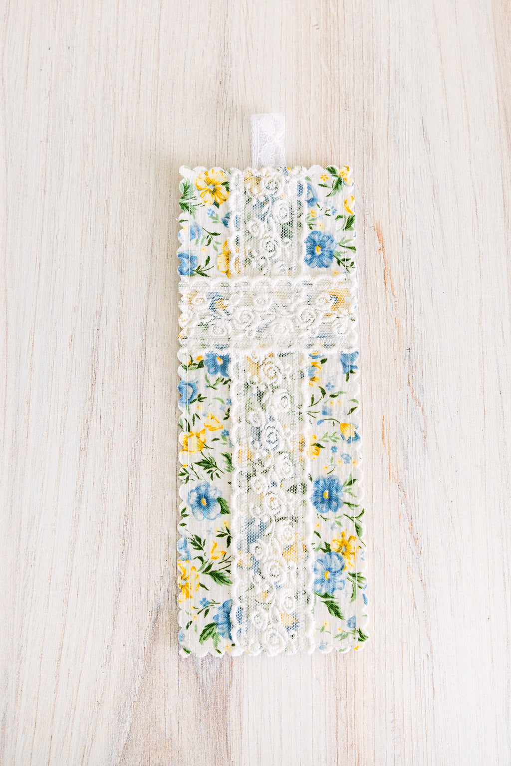 Blue & Yellow Floral Bookmark