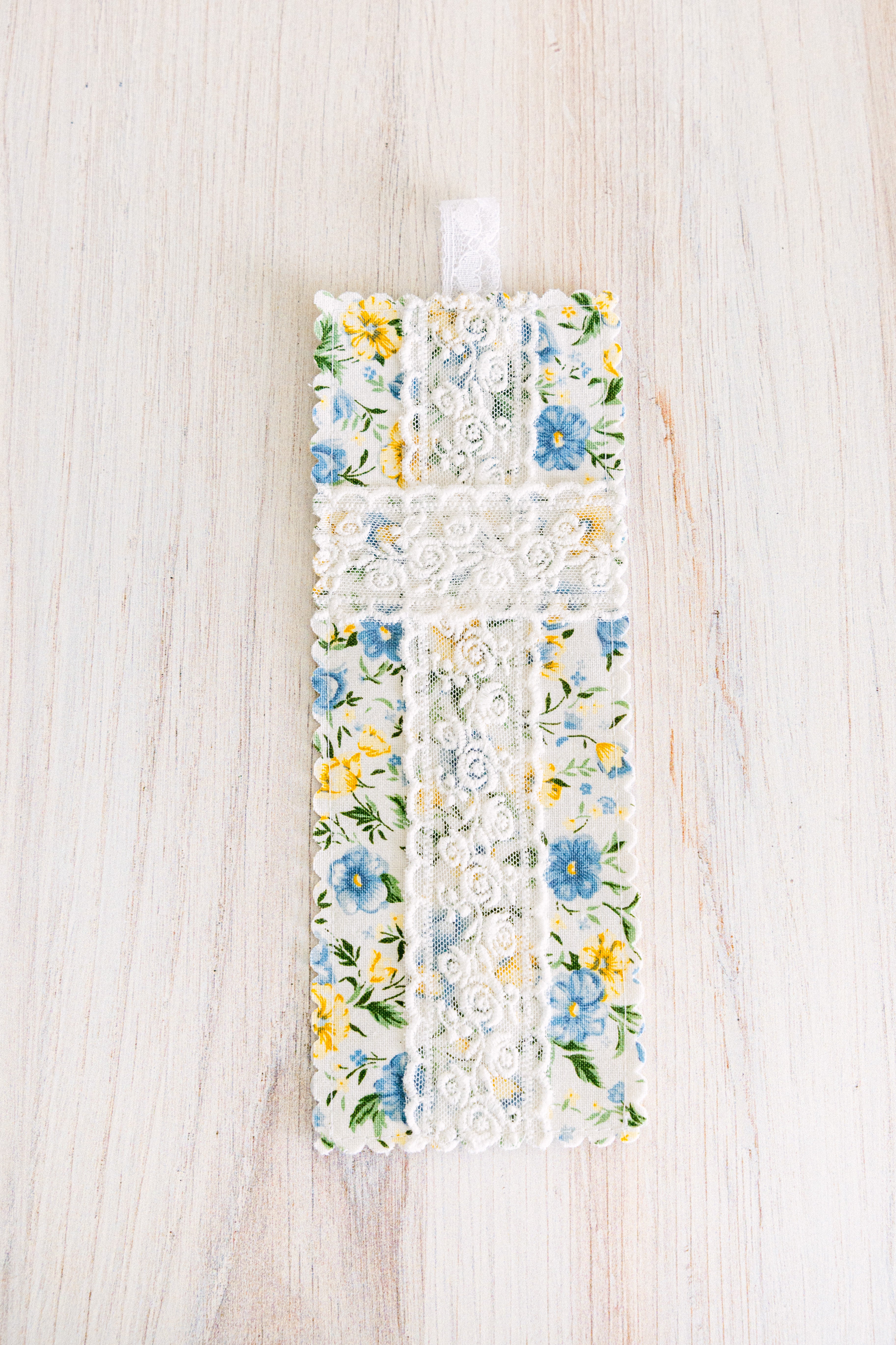 Blue & Yellow Floral Bookmark