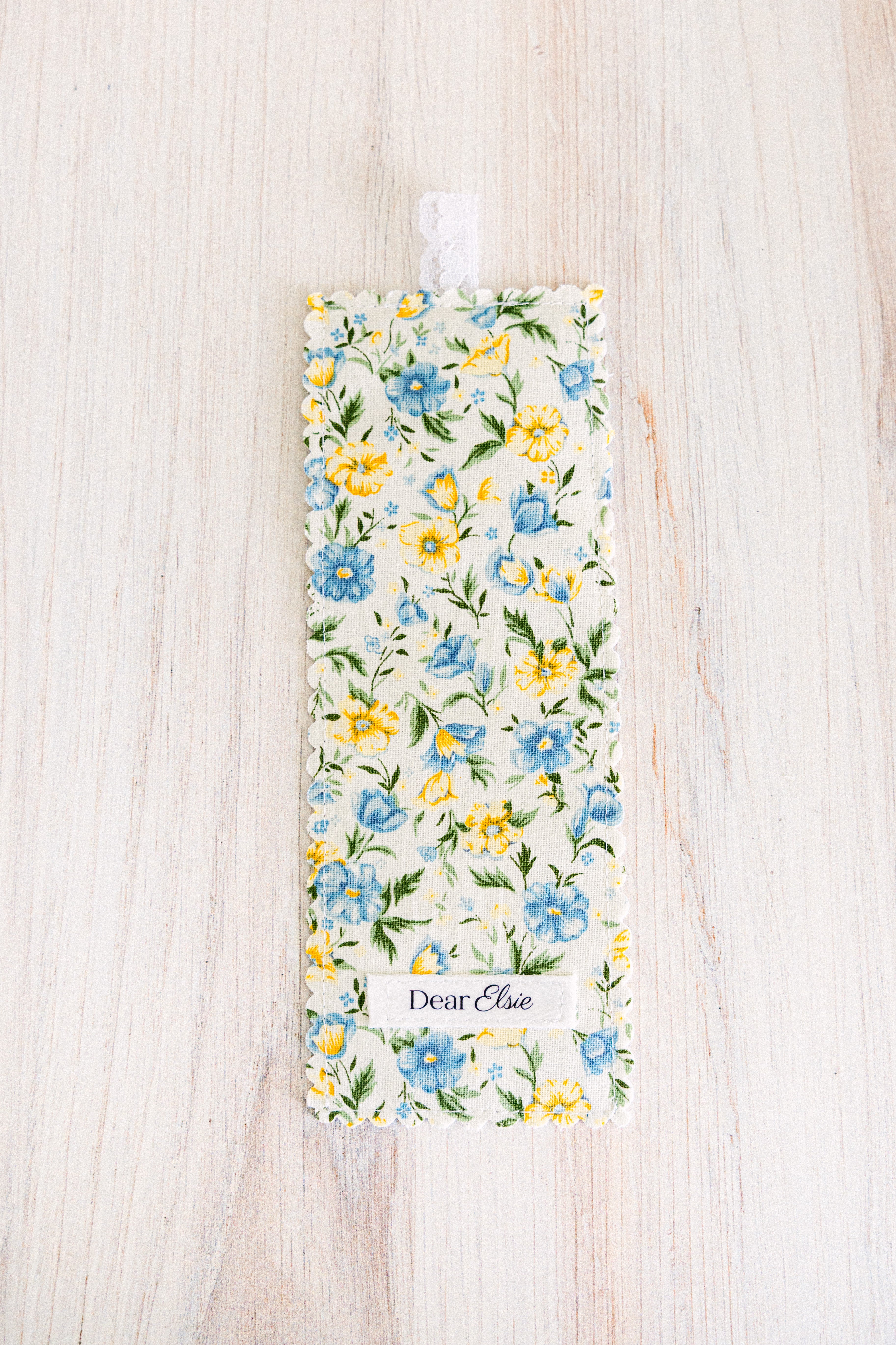 Blue & Yellow Floral Bookmark