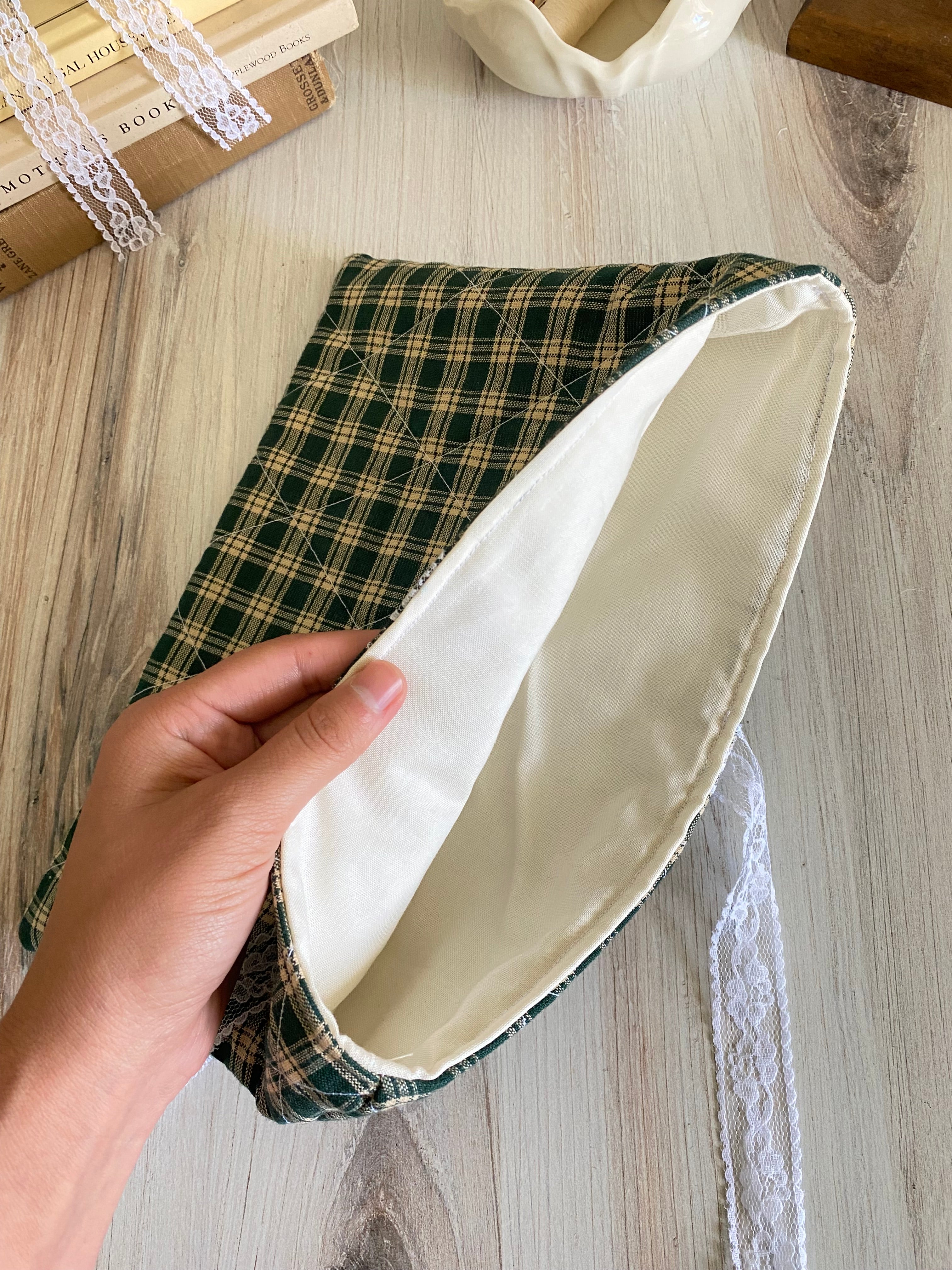 Green Plaid Book Sleeve (Old Version)