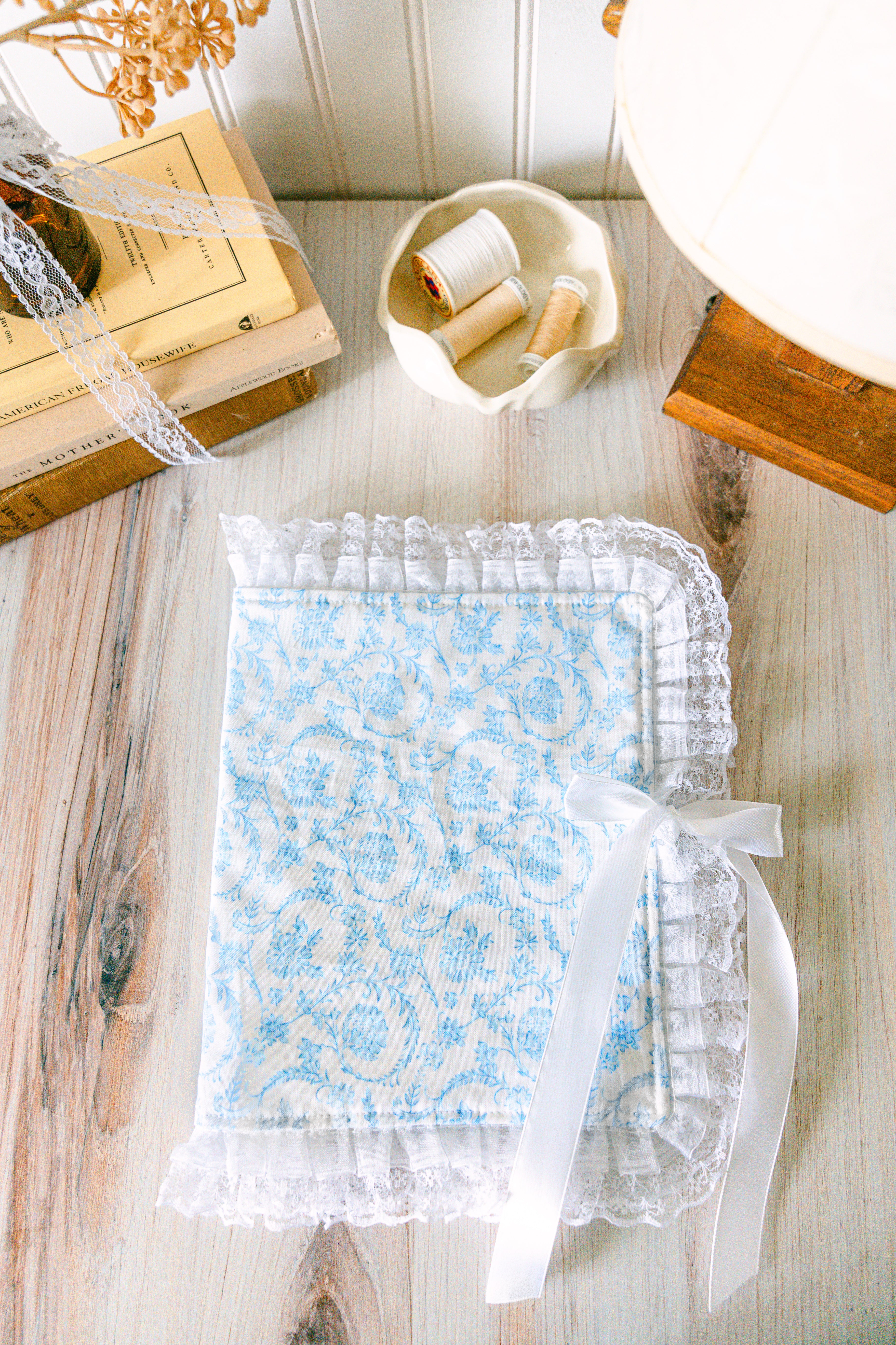 Fancy Blue Custom Bible Cover