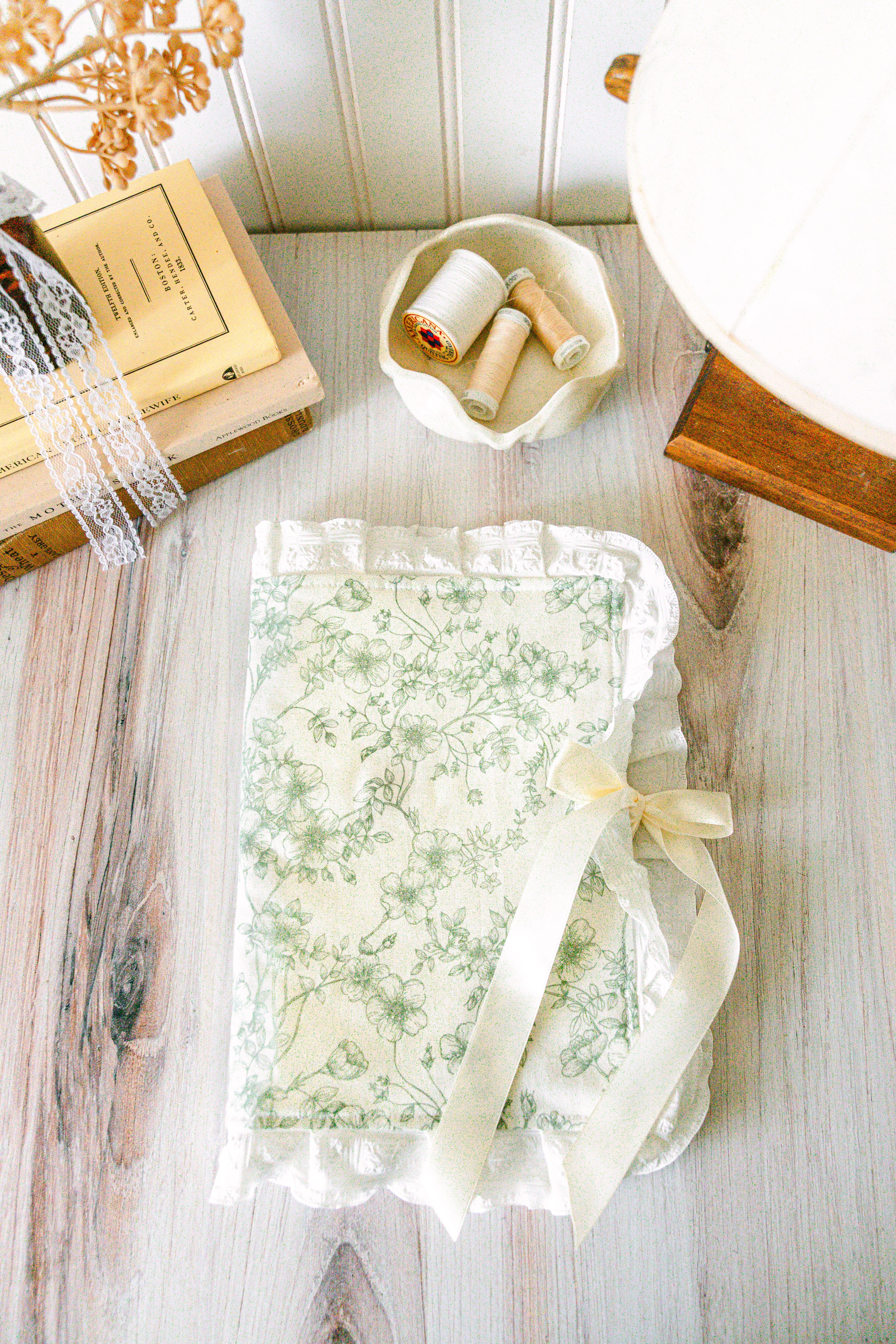 Green & Cream Custom Bible Cover