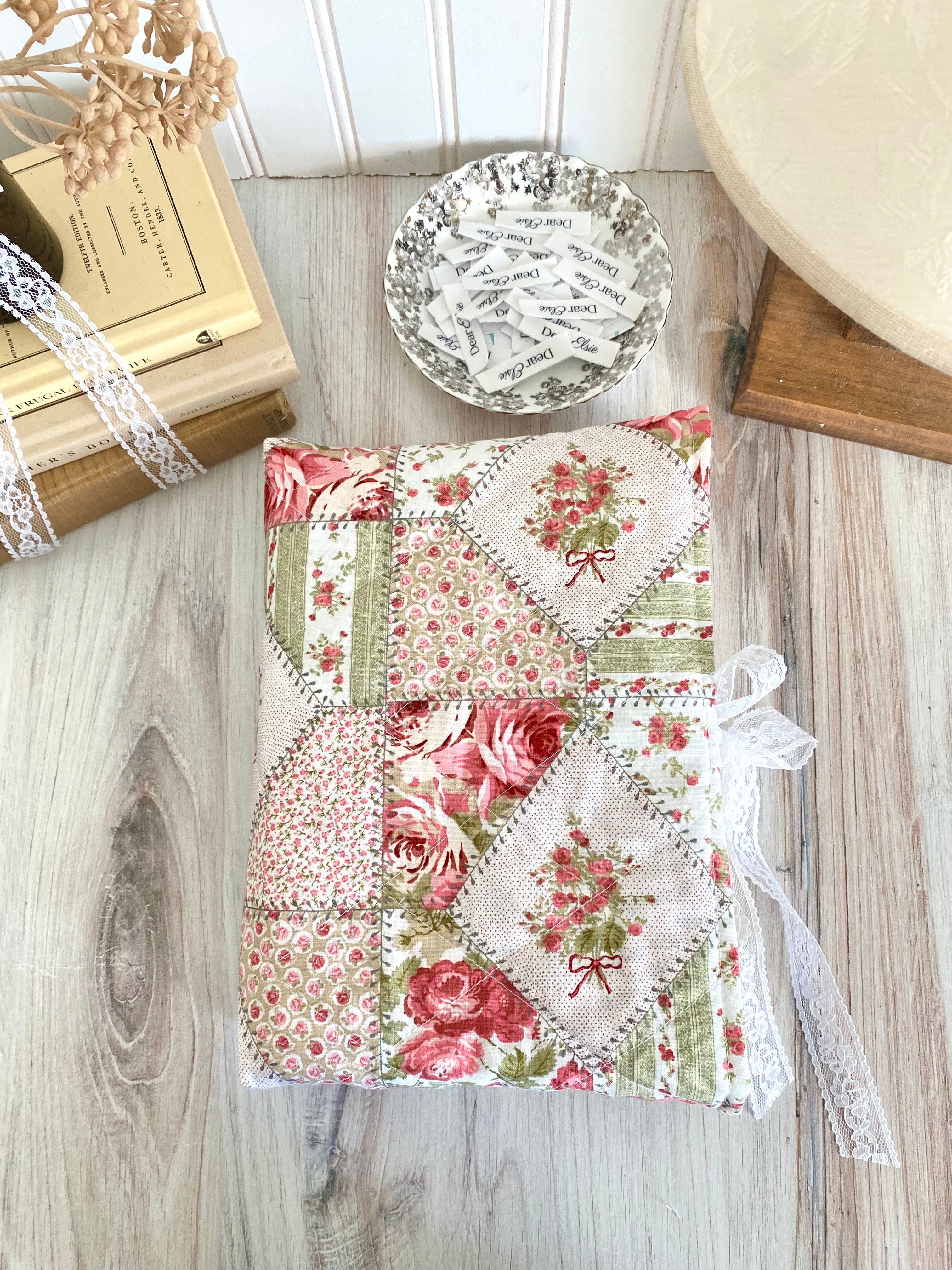 Cottage Core Quilted Bible Sleeve - Large