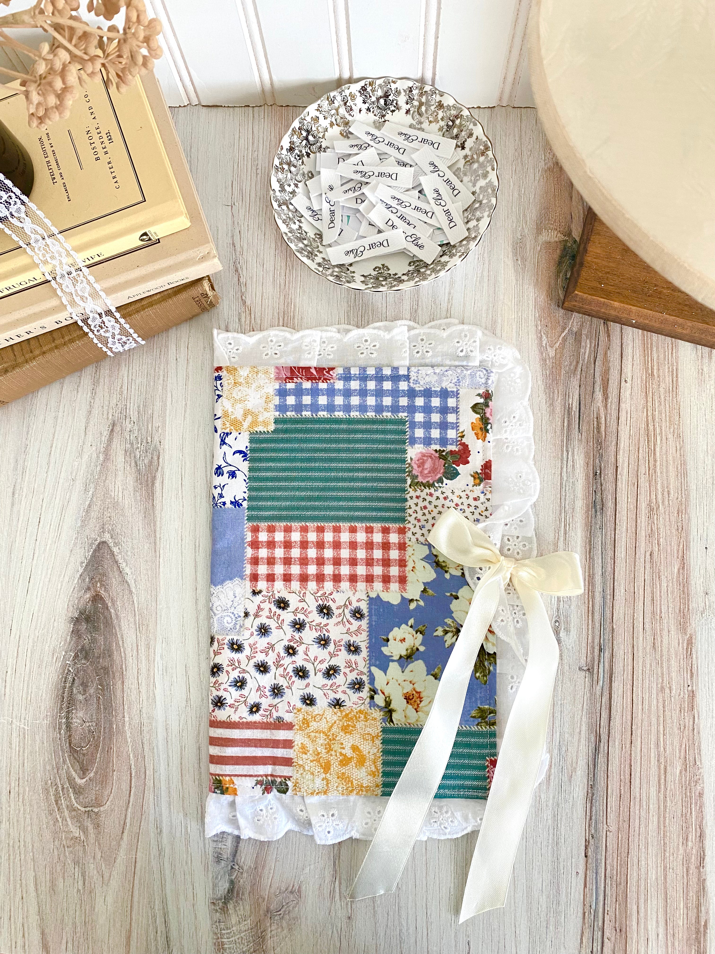 Colorful Patchwork + Eyelet Lace Bible Cover