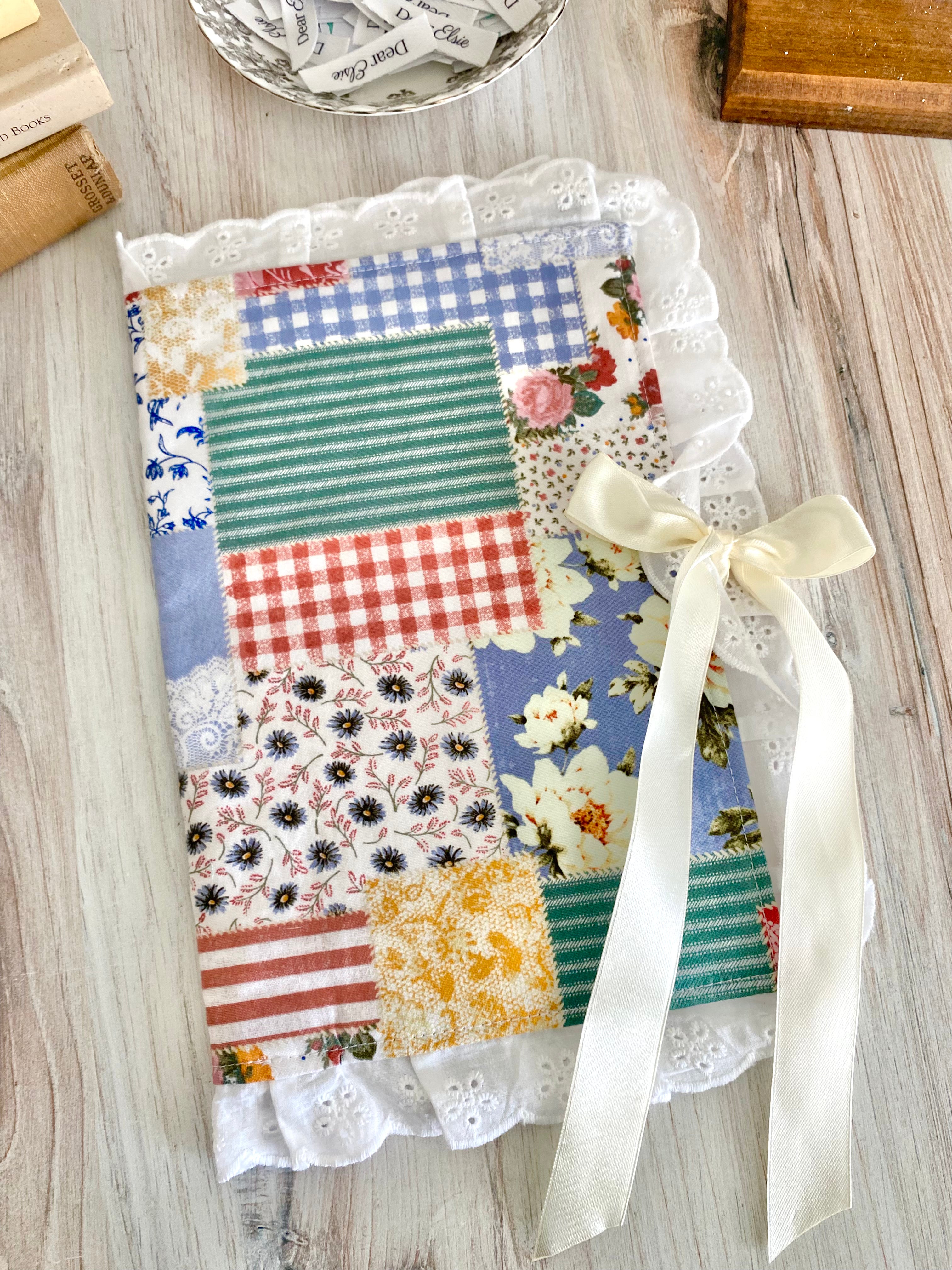 Colorful Patchwork + Eyelet Lace Bible Cover