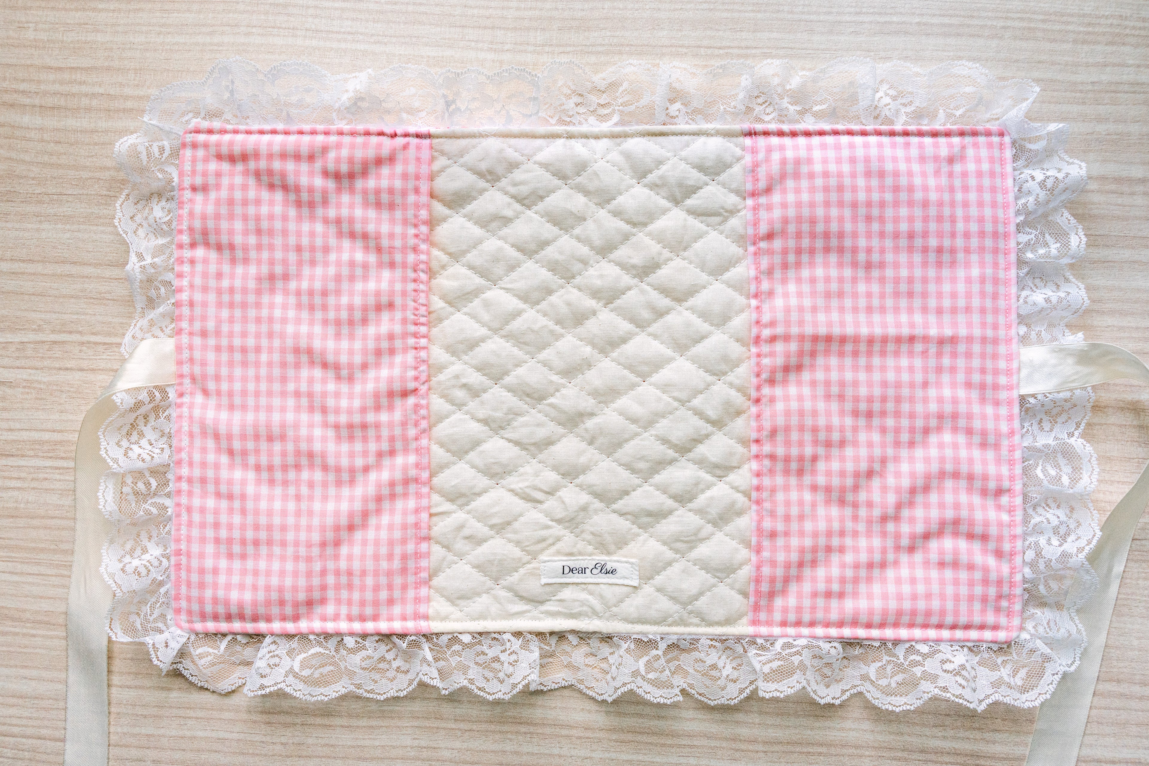 Pink Gingham Custom Bible Cover