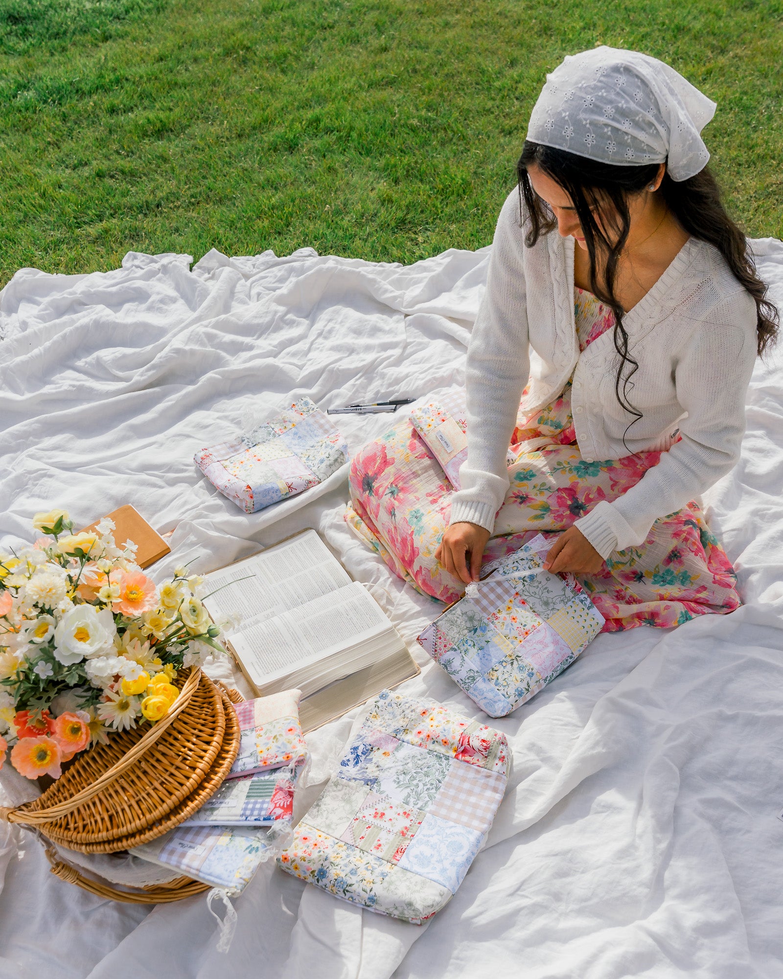 Quilted Patchwork Bible Sleeve - Regular Size - Style 2