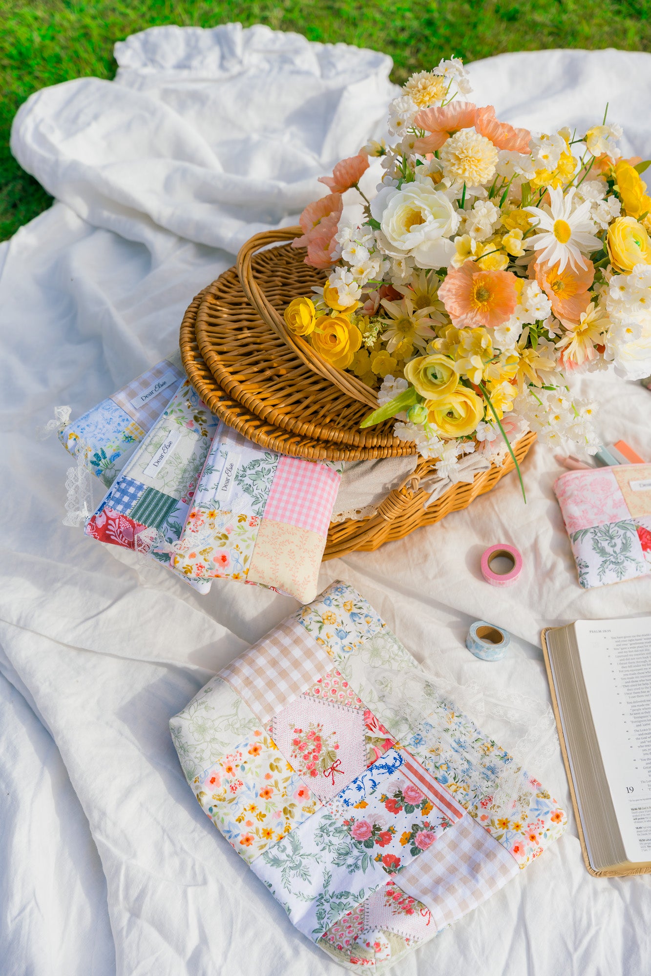 Quilted Patchwork Pencil Pouch - Style 2