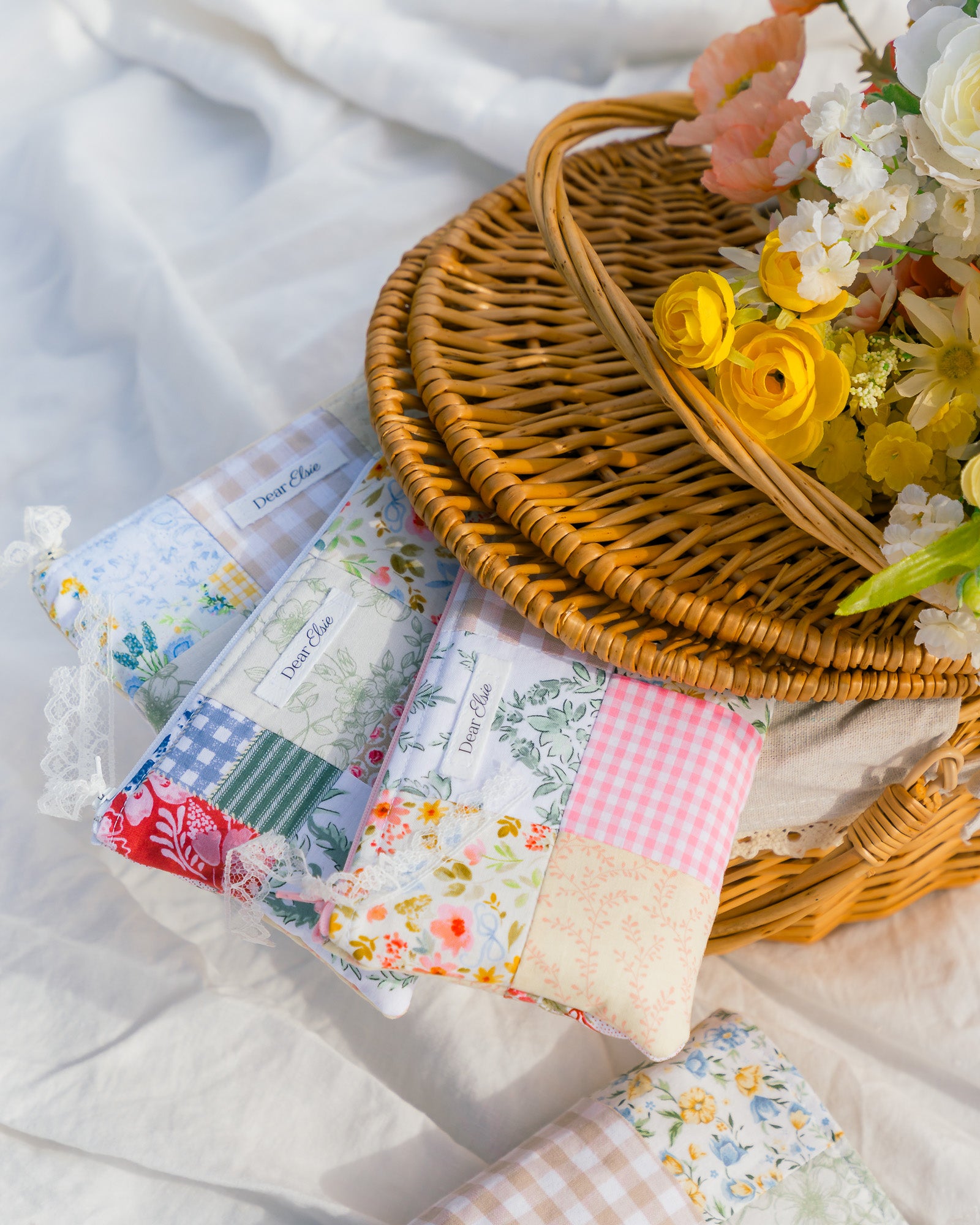 Quilted Patchwork Pencil Pouch - Style 4