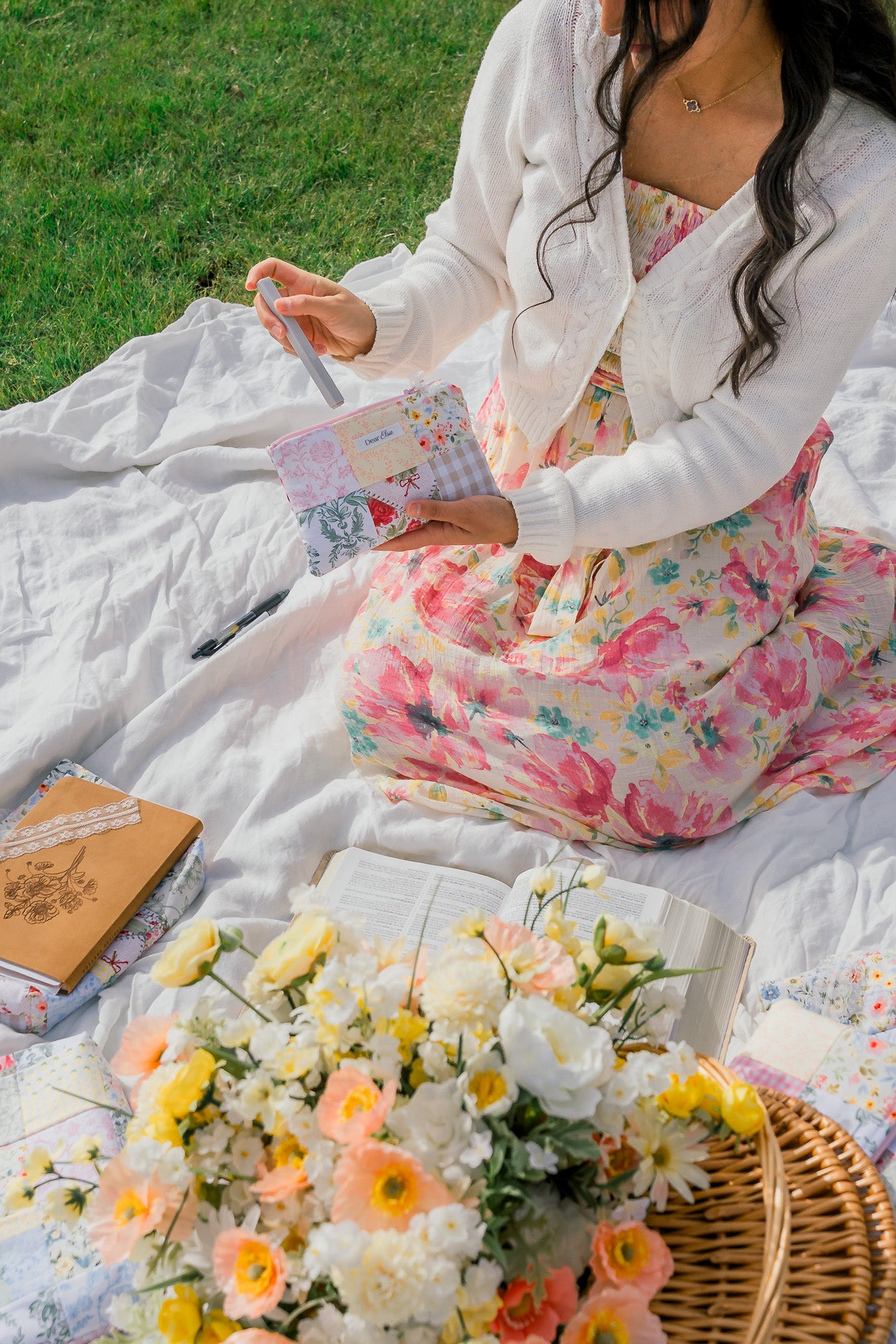 Quilted Patchwork Pencil Pouch - Style 1