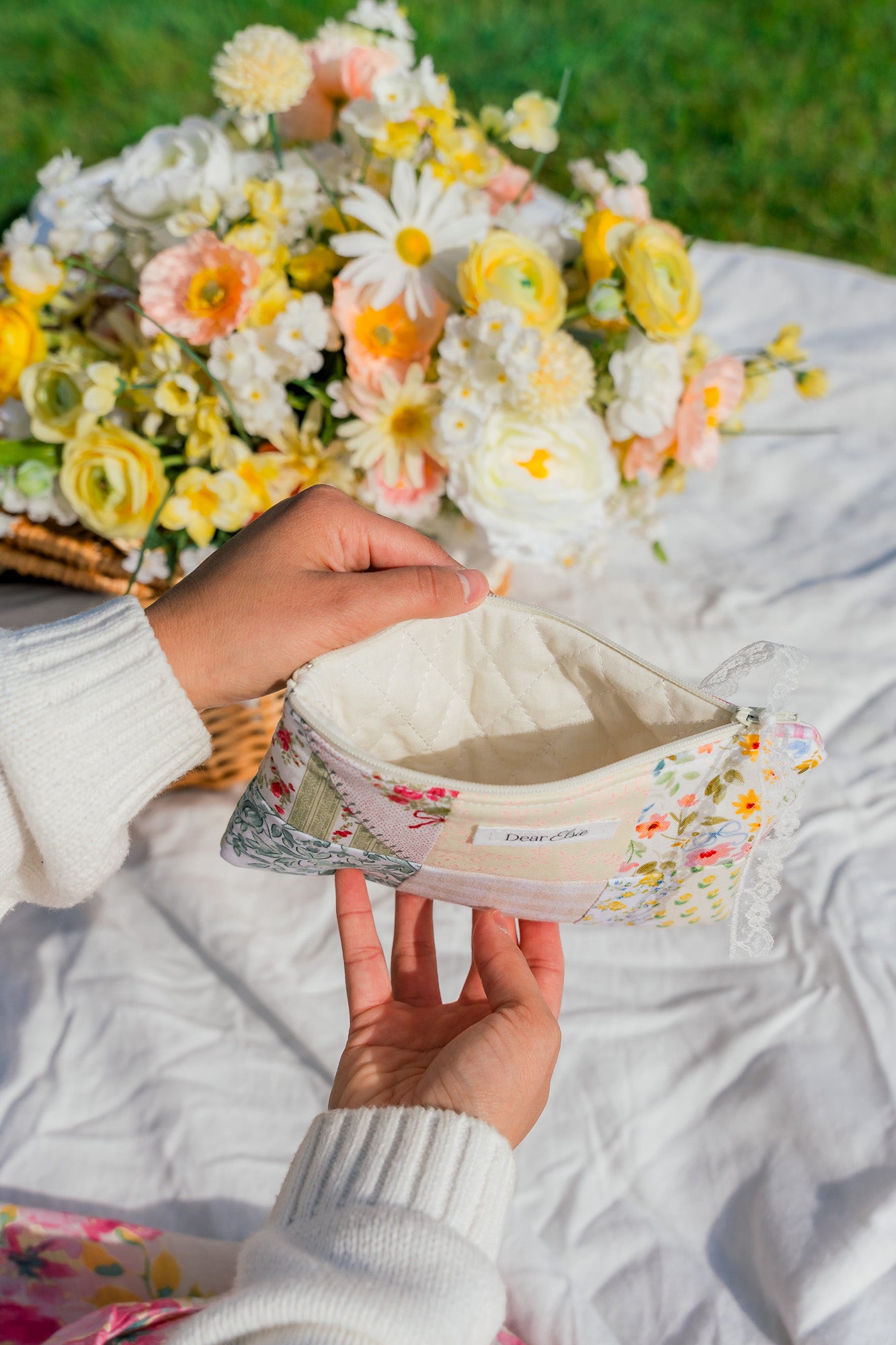 Quilted Patchwork Pencil Pouch - Style 1