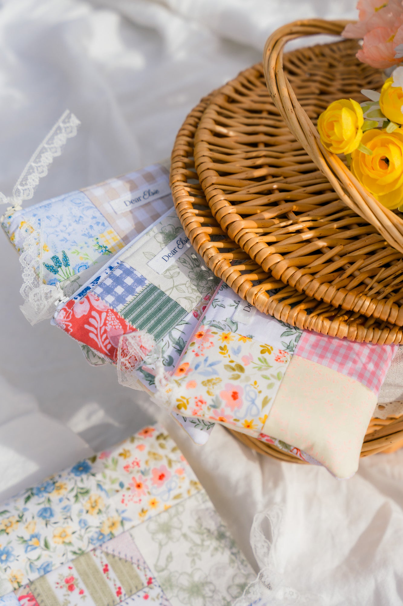 Quilted Patchwork Pencil Pouch - Style 6