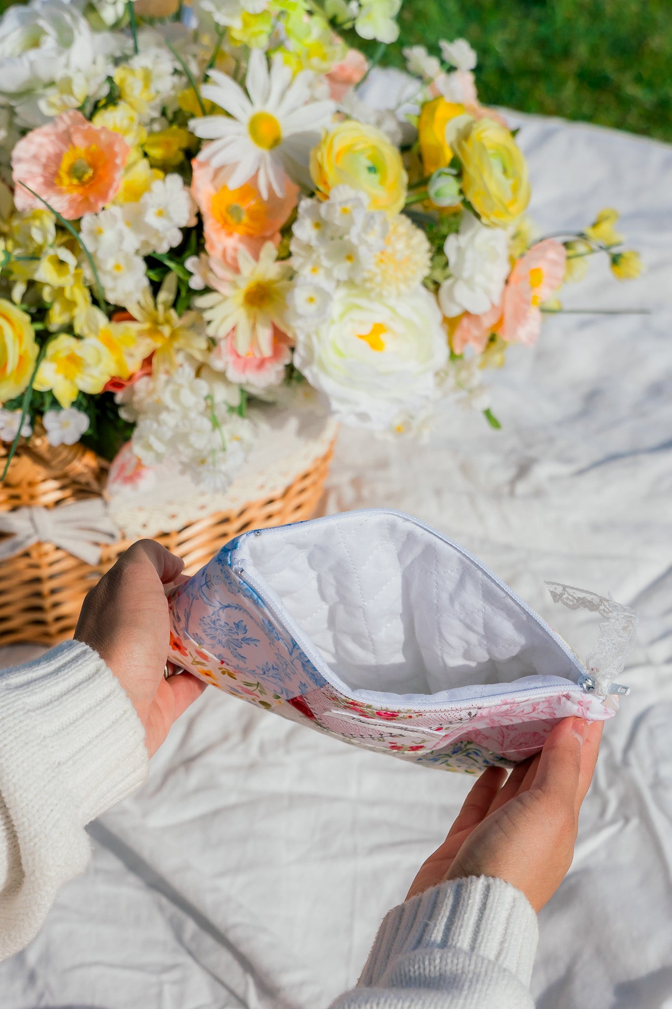 Quilted Patchwork Pencil Pouch - Style 3