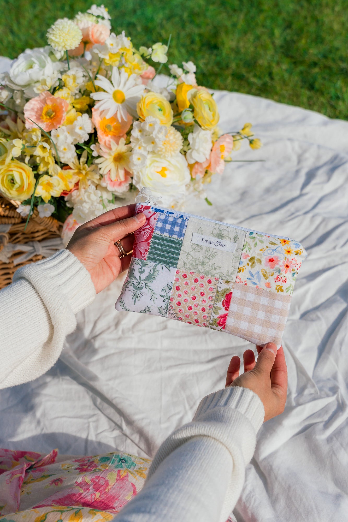 Quilted Patchwork Pencil Pouch - Style 5