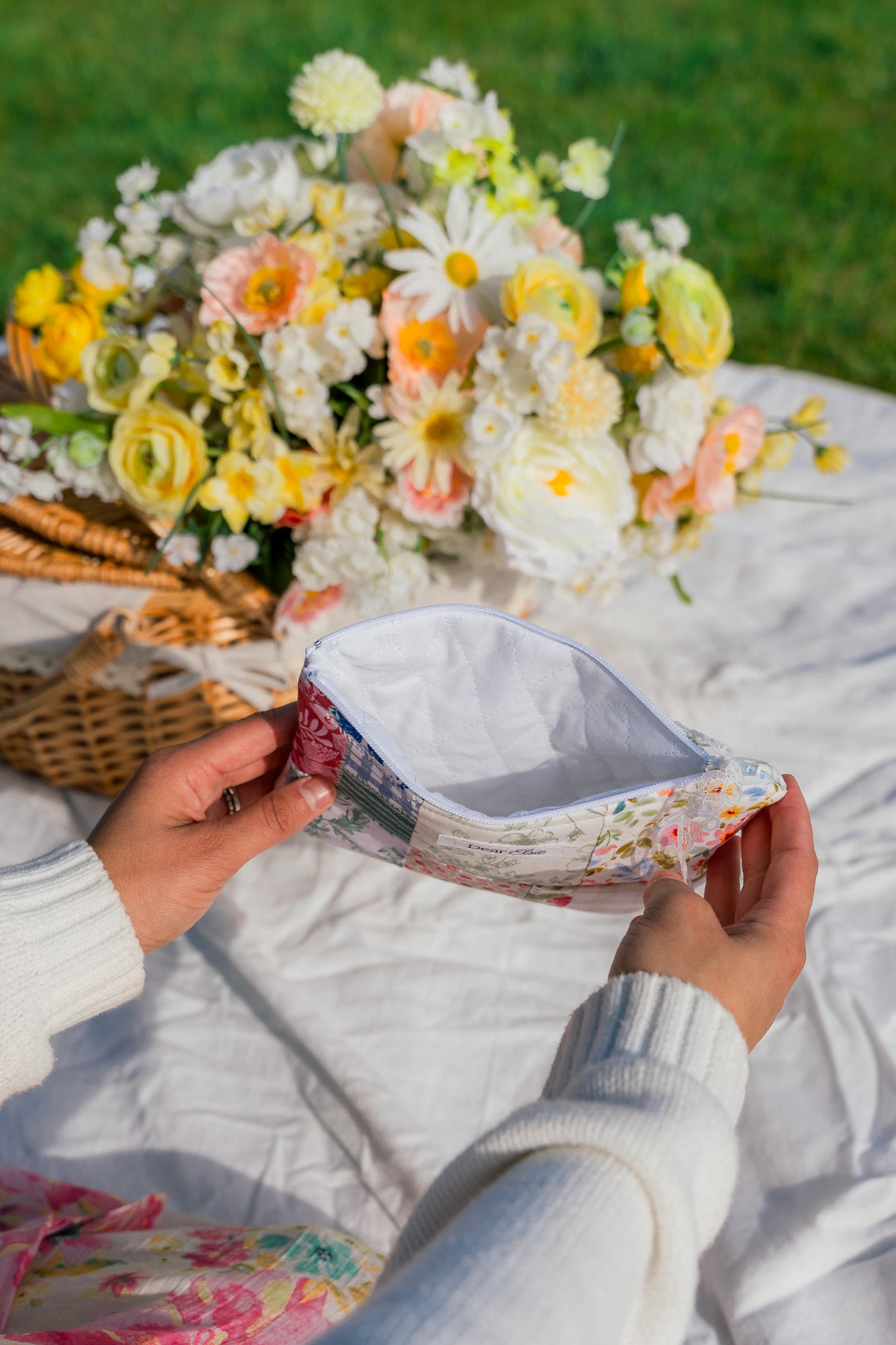 Quilted Patchwork Pencil Pouch - Style 5