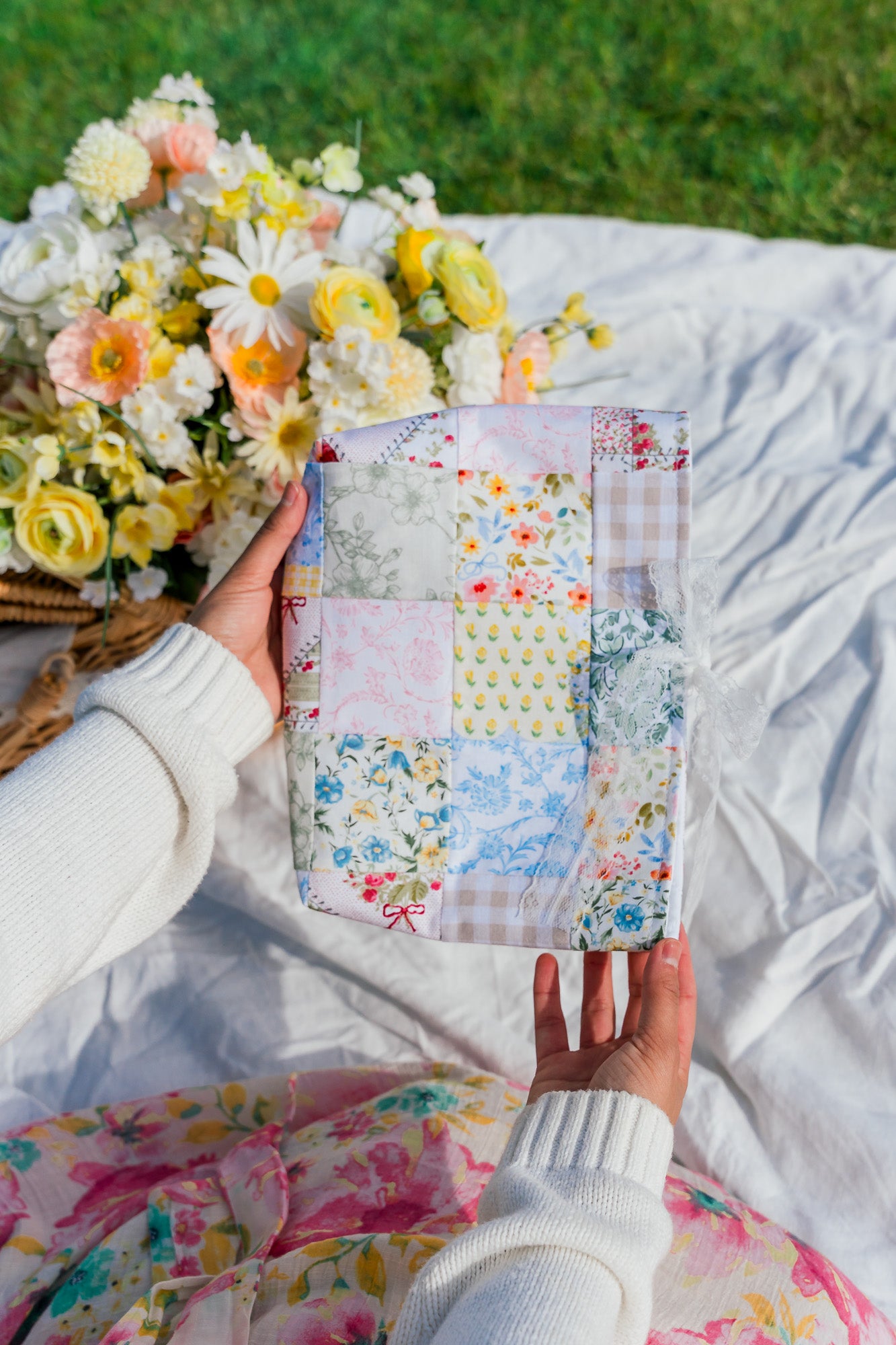 Quilted Patchwork Bible Sleeve - Regular Size - Style 1