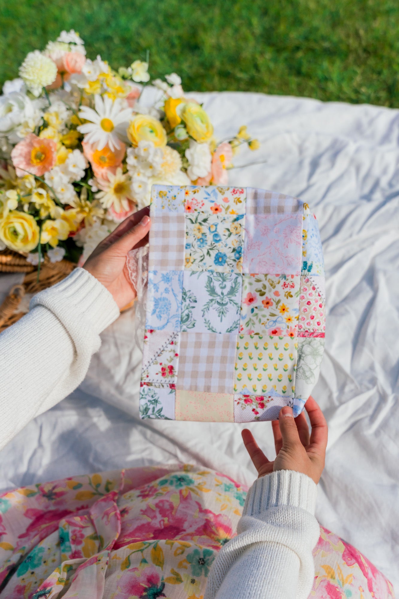 Quilted Patchwork Bible Sleeve - Regular Size - Style 1