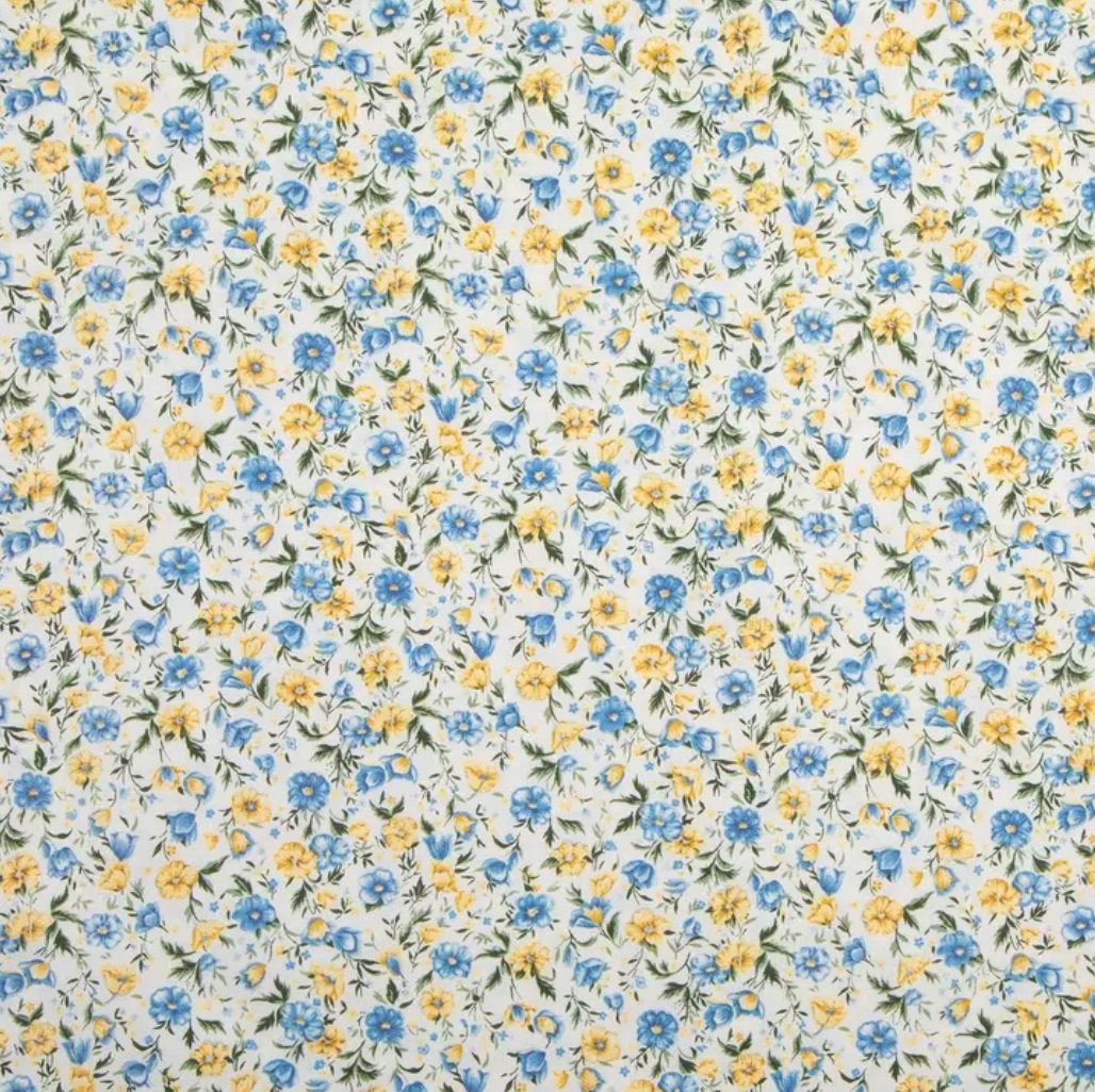 Blue & Yellow Floral Bible Sleeve